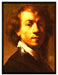 Rembrandt van Rijn - Selbstportrait I  auf Leinwandbild gerahmt Größe 80x60