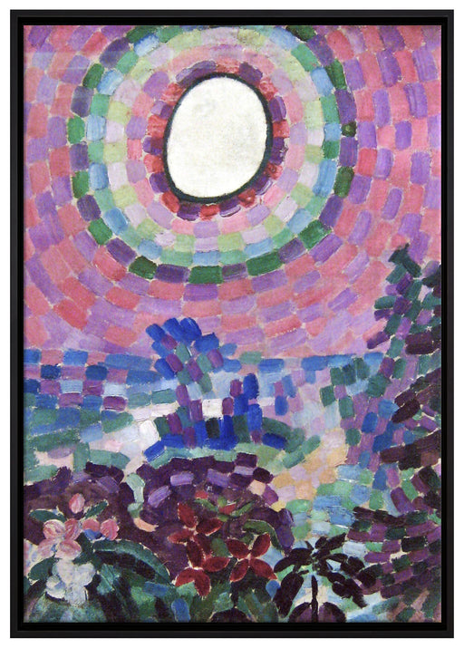 Robert Delaunay - Paysage au disque  auf Leinwandbild gerahmt Größe 100x70
