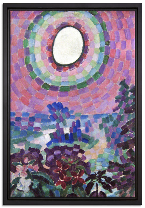 Robert Delaunay - Paysage au disque   auf Leinwandbild gerahmt Größe 60x40