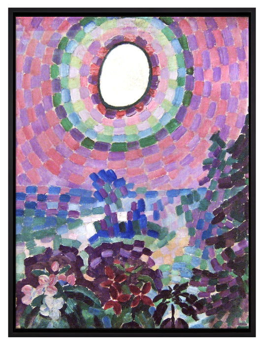 Robert Delaunay - Paysage au disque   auf Leinwandbild gerahmt Größe 80x60