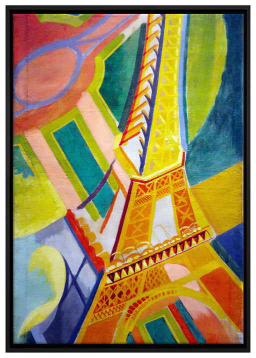 Robert Delaunay - Eiffel-Turm  auf Leinwandbild gerahmt Größe 100x70