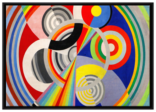 Robert Delaunay - Rhythmus auf Leinwandbild gerahmt Größe 100x70