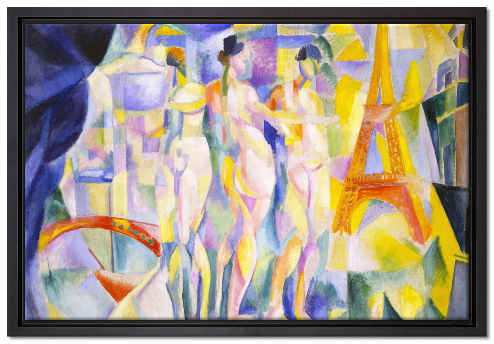 Robert Delaunay - Die Stadt Paris  auf Leinwandbild gerahmt Größe 60x40