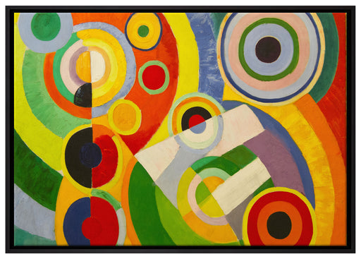 Robert Delaunay - Rythmus Freude am Leben auf Leinwandbild gerahmt Größe 100x70