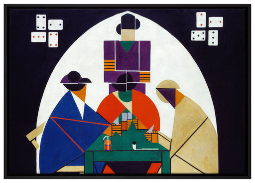 Theo van Doesburg - Kartenspieler auf Leinwandbild gerahmt Größe 100x70