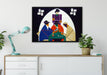 Theo van Doesburg - Kartenspieler auf Leinwandbild gerahmt verschiedene Größen im Wohnzimmer