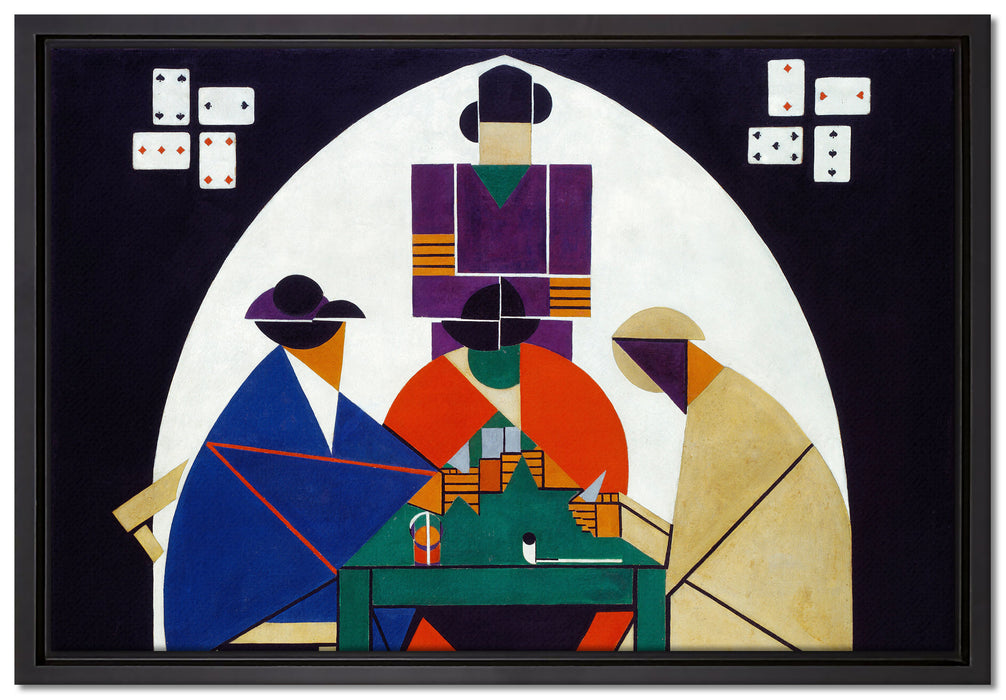 Theo van Doesburg - Kartenspieler  auf Leinwandbild gerahmt Größe 60x40
