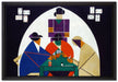 Theo van Doesburg - Kartenspieler  auf Leinwandbild gerahmt Größe 60x40