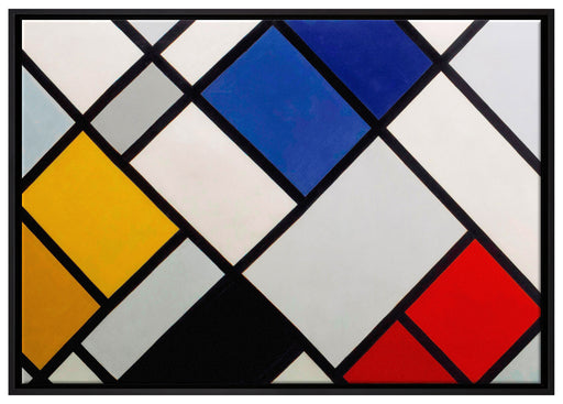 Theo van Doesburg - Kontra Komposition von Dissonanzen auf Leinwandbild gerahmt Größe 100x70