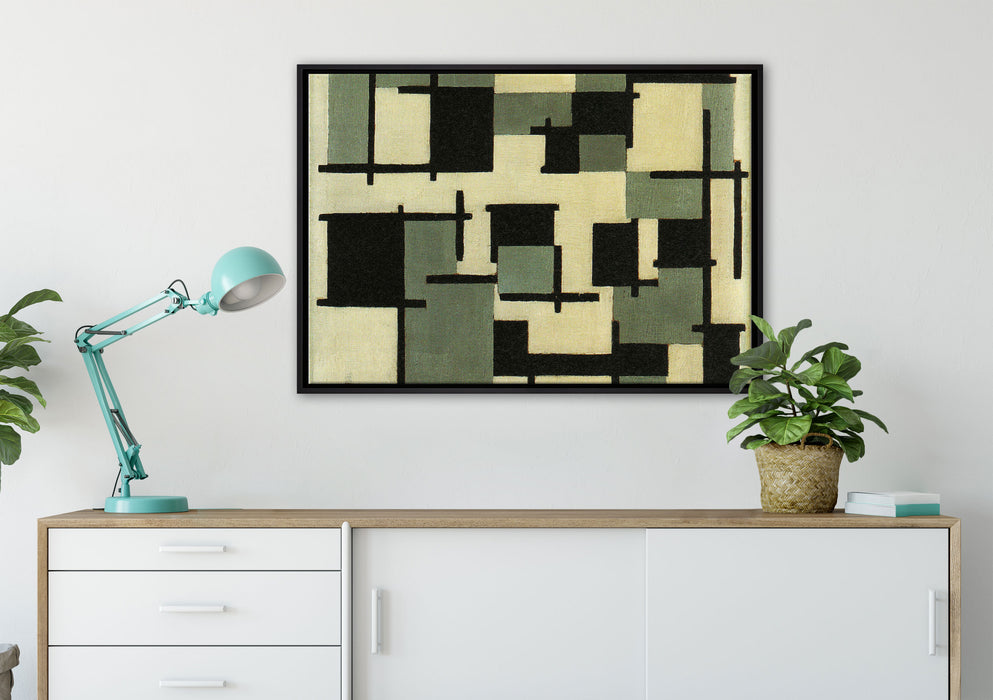Theo van Doesburg - Komposition XIII  auf Leinwandbild gerahmt verschiedene Größen im Wohnzimmer