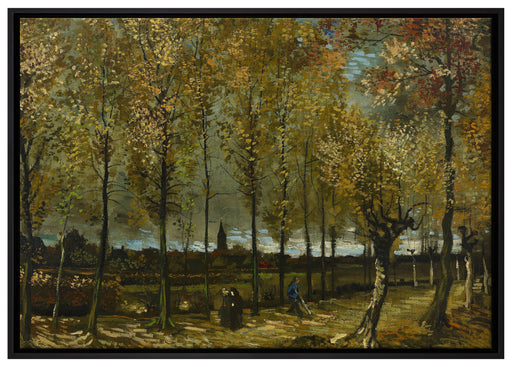 Vincent Van Gogh - Pappeln in der Nähe von Nuenen  auf Leinwandbild gerahmt Größe 100x70