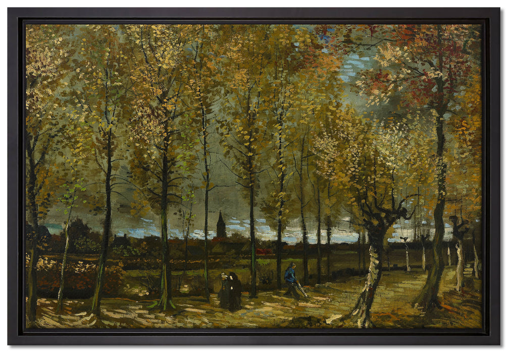 Vincent Van Gogh - Pappeln in der Nähe von Nuenen   auf Leinwandbild gerahmt Größe 60x40