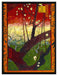 Vincent Van Gogh - Blühender Pflaumenbaumnach Hiroshi  auf Leinwandbild gerahmt Größe 80x60