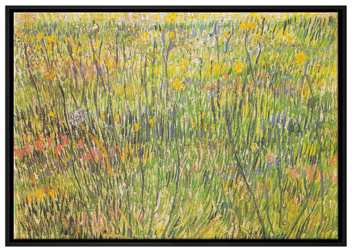 Vincent Van Gogh - Gras-Stelle  auf Leinwandbild gerahmt Größe 100x70