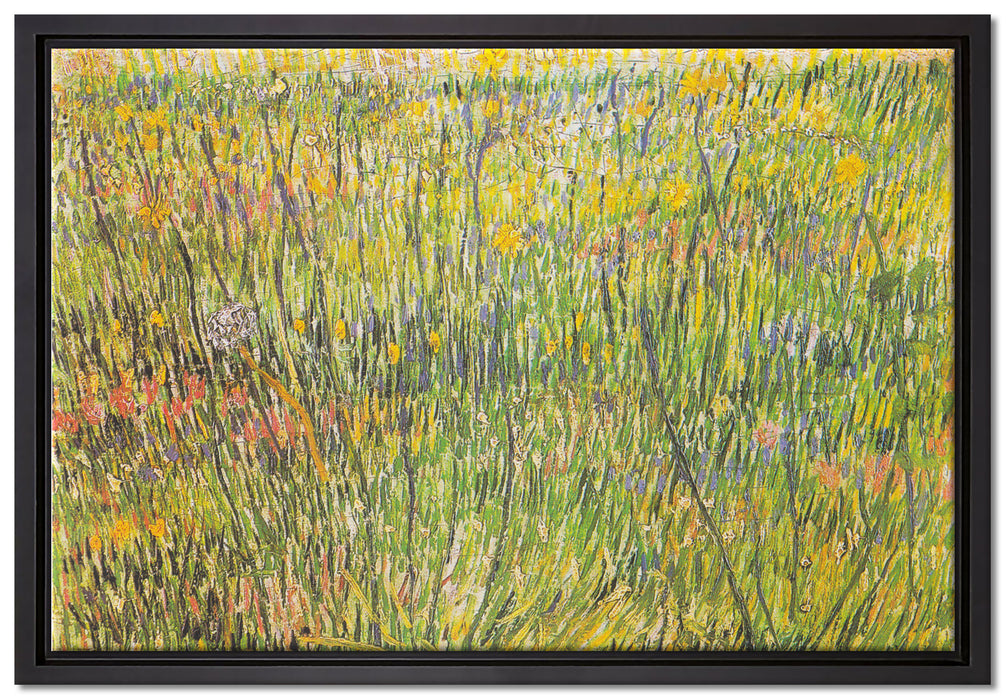 Vincent Van Gogh - Gras-Stelle   auf Leinwandbild gerahmt Größe 60x40
