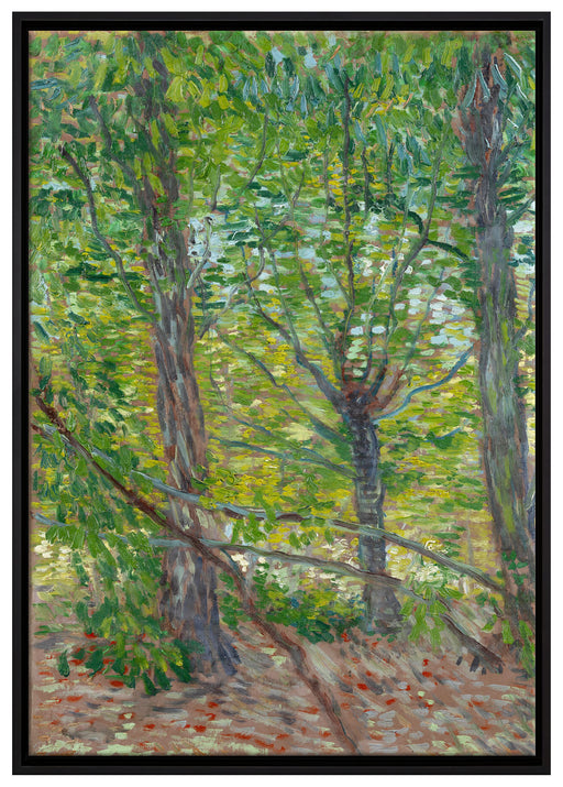 Vincent Van Gogh - Bäume  auf Leinwandbild gerahmt Größe 100x70