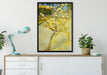 Vincent Van Gogh - Blühender kleiner Birnenbaum  auf Leinwandbild gerahmt verschiedene Größen im Wohnzimmer