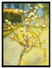 Vincent Van Gogh - Blühender kleiner Birnenbaum   auf Leinwandbild gerahmt Größe 80x60
