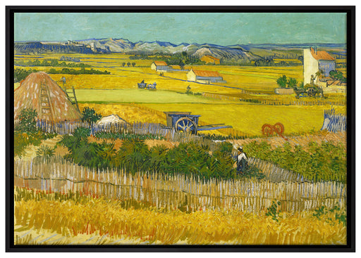 Vincent Van Gogh - Die Ernte  auf Leinwandbild gerahmt Größe 100x70