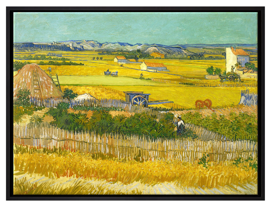 Vincent Van Gogh - Die Ernte   auf Leinwandbild gerahmt Größe 80x60