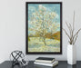 Vincent Van Gogh - Der pinke Pfirsischbaum  auf Leinwandbild gerahmt mit Kirschblüten