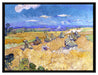 Vincent Van Gogh - Weizenfeld mit Mähern Auvers   auf Leinwandbild gerahmt Größe 80x60