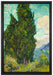 Vincent Van Gogh - Zypressen   auf Leinwandbild gerahmt Größe 60x40