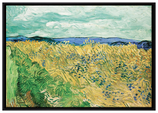 Vincent Van Gogh - Weizenfeld mit Kornblumen  auf Leinwandbild gerahmt Größe 100x70