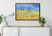 Vincent Van Gogh - Weizenfeld mit stürmischem Himmel  auf Leinwandbild gerahmt verschiedene Größen im Wohnzimmer