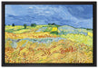 Vincent Van Gogh - Weizenfeld mit stürmischem Himmel   auf Leinwandbild gerahmt Größe 60x40