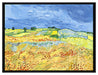 Vincent Van Gogh - Weizenfeld mit stürmischem Himmel   auf Leinwandbild gerahmt Größe 80x60