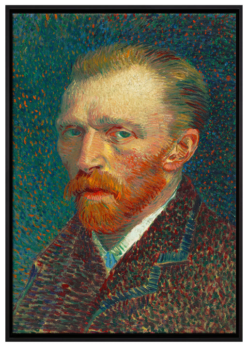 Vincent Van Gogh - Selbstbildnis  auf Leinwandbild gerahmt Größe 100x70