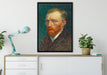 Vincent Van Gogh - Selbstbildnis  auf Leinwandbild gerahmt verschiedene Größen im Wohnzimmer