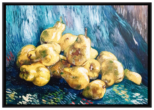 Vincent Van Gogh - Stillleben mit Birnen  auf Leinwandbild gerahmt Größe 100x70