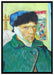 Vincent Van Gogh - Selbstportrait mit bandagiertem Ohr auf Leinwandbild gerahmt Größe 100x70