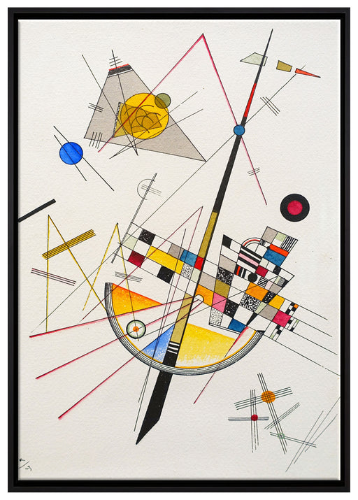Wassily Kandinsky - Delikate Spannung  auf Leinwandbild gerahmt Größe 100x70