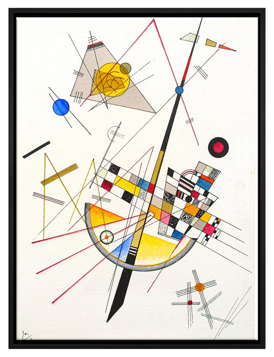 Wassily Kandinsky - Delikate Spannung   auf Leinwandbild gerahmt Größe 80x60