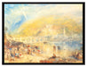 William Turner - HEIDELBERG WITH A RAINBOW  auf Leinwandbild gerahmt Größe 80x60