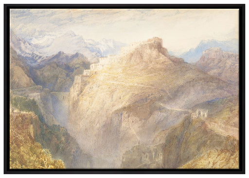 William Turner - Fort of L'Essillon Val de la Maurienne auf Leinwandbild gerahmt Größe 100x70