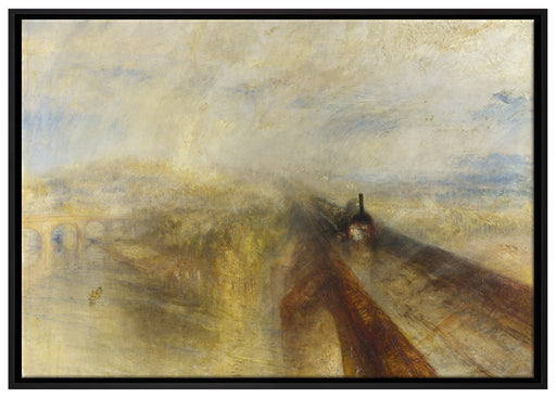William Turner - Rain Steam and Speed The Great Western auf Leinwandbild gerahmt Größe 100x70