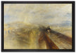 William Turner - Rain Steam and Speed The Great Western  auf Leinwandbild gerahmt Größe 60x40