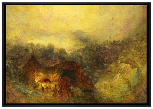 William Turner - The Evening of the Deluge  auf Leinwandbild gerahmt Größe 100x70