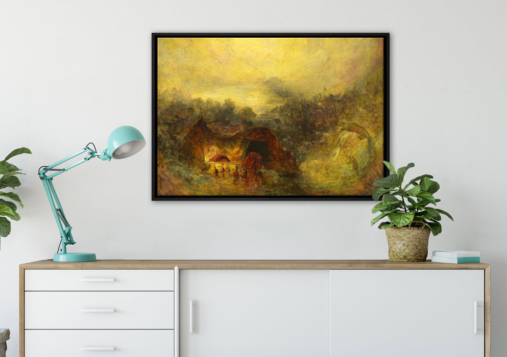 William Turner - The Evening of the Deluge  auf Leinwandbild gerahmt verschiedene Größen im Wohnzimmer