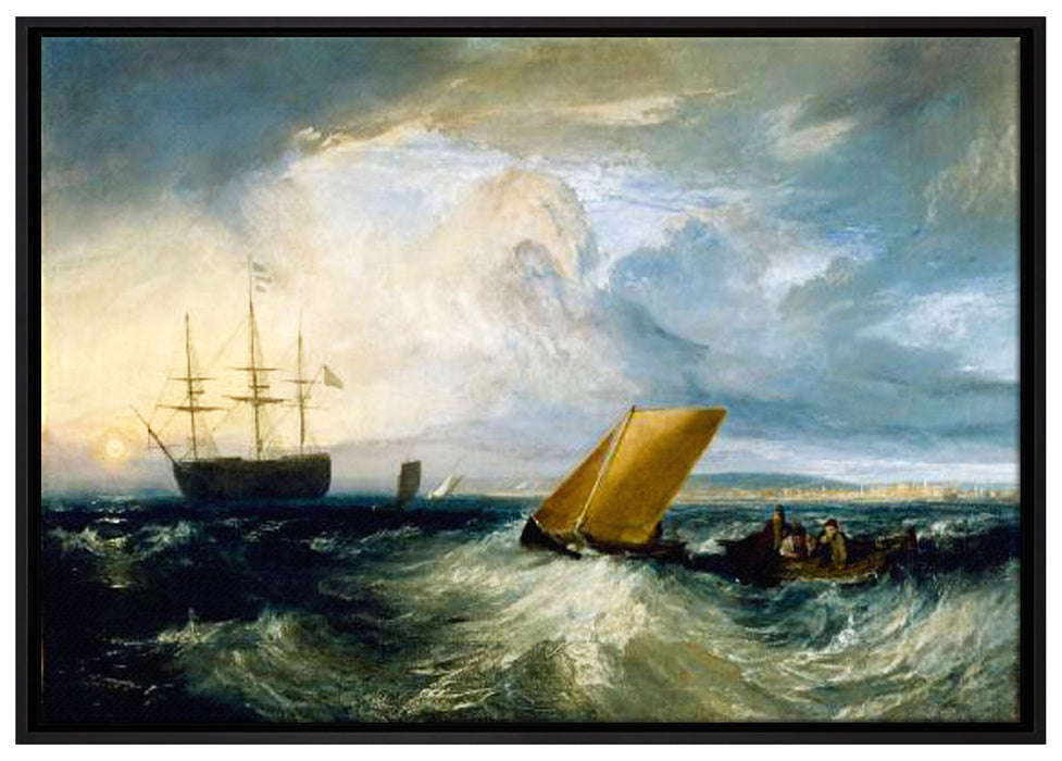 William Turner - Sheerness as seen from the Nore auf Leinwandbild gerahmt Größe 100x70