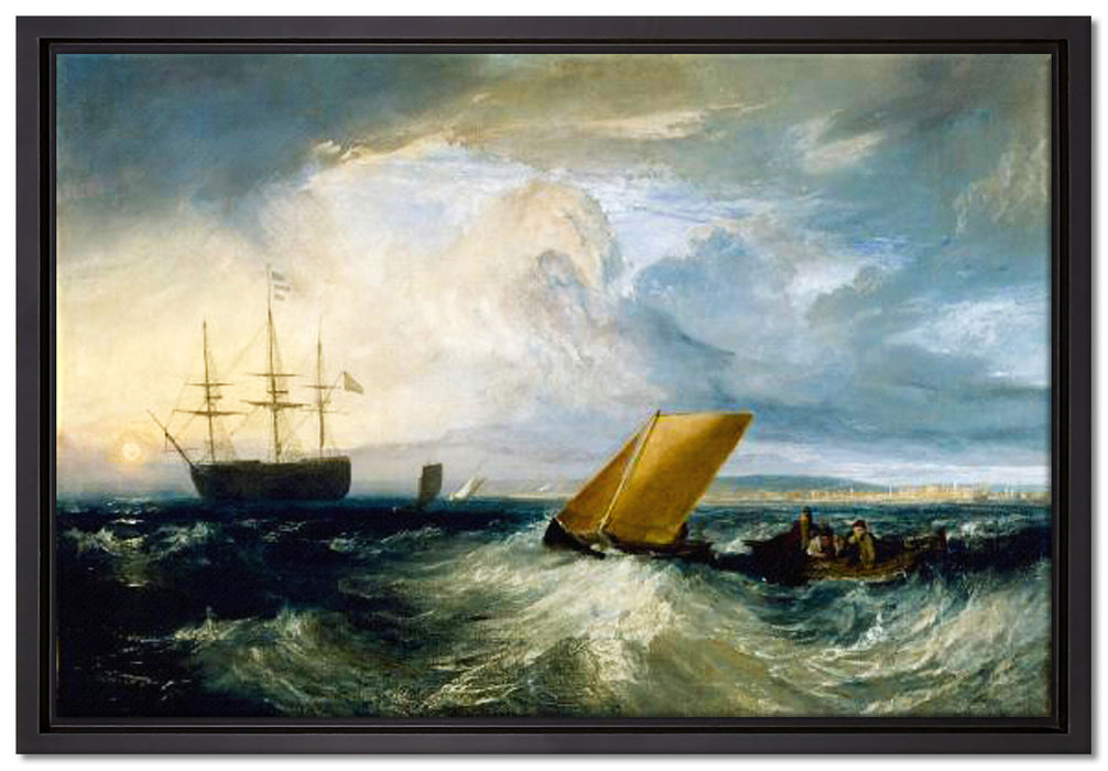 William Turner - Sheerness as seen from the Nore  auf Leinwandbild gerahmt Größe 60x40