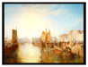 William Turner - The Harbor of Dieppe  auf Leinwandbild gerahmt Größe 80x60