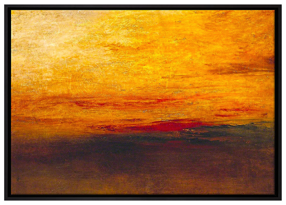 William Turner - Sunset   auf Leinwandbild gerahmt Größe 100x70