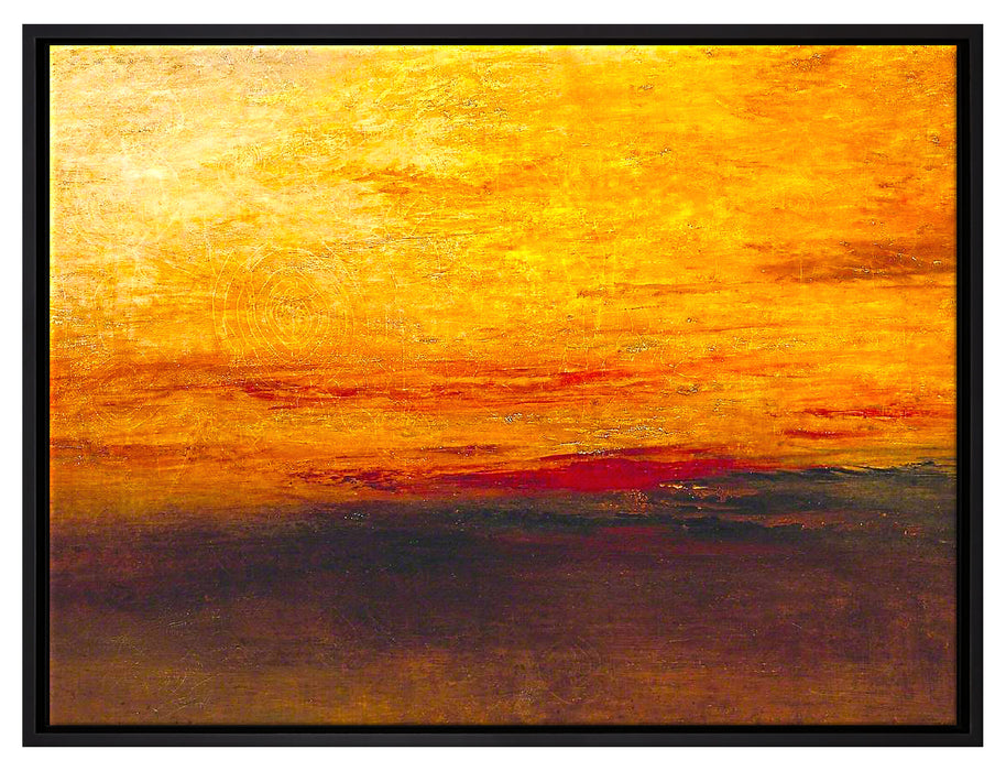 William Turner - Sunset    auf Leinwandbild gerahmt Größe 80x60