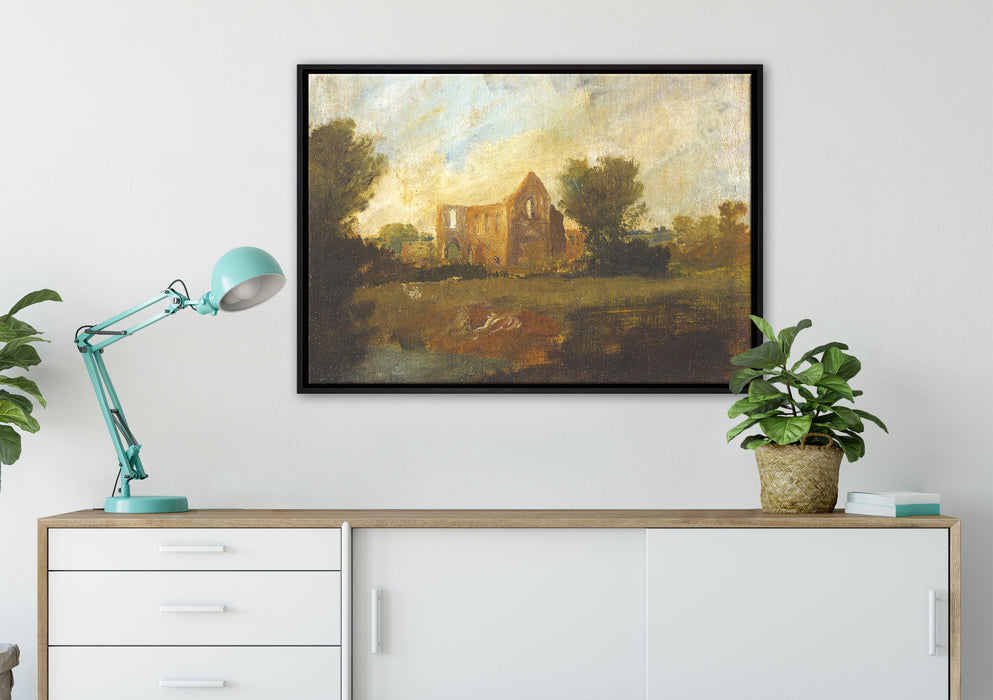 William Turner - Newark Abbey auf Leinwandbild gerahmt verschiedene Größen im Wohnzimmer