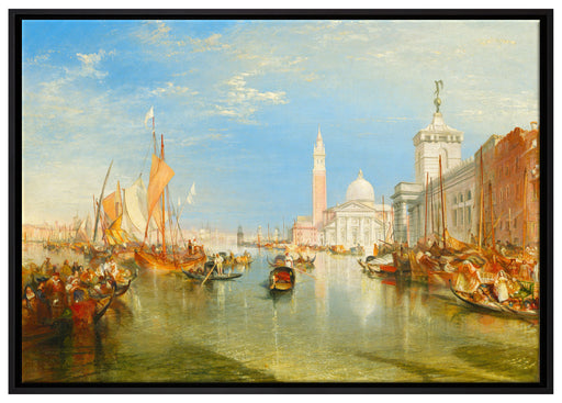 William Turner - Venice: The Dogana and San Giorgio Mag auf Leinwandbild gerahmt Größe 100x70